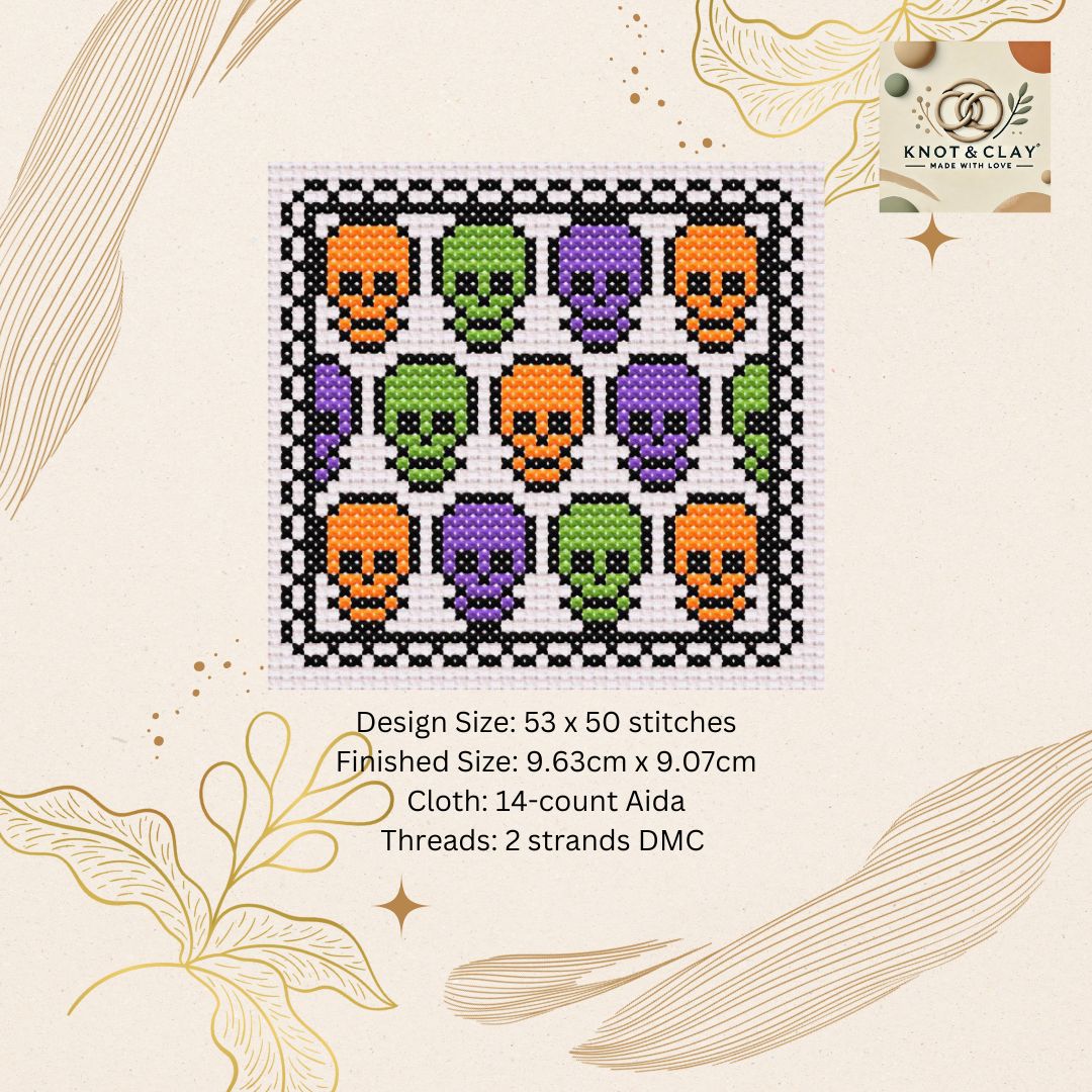 Skull Cross Stitch Kit