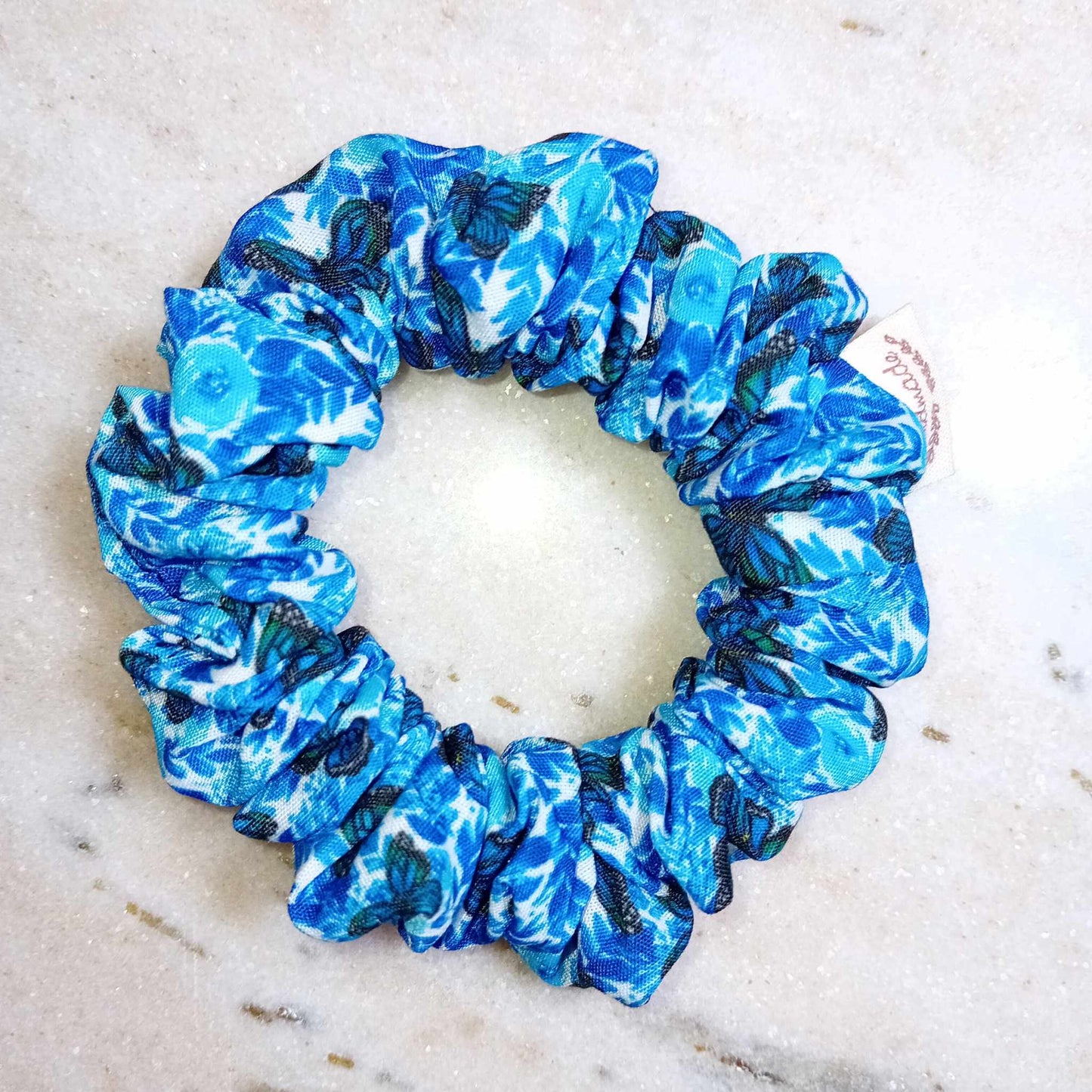 Blue Butterfly Hair Scrunchie XXS