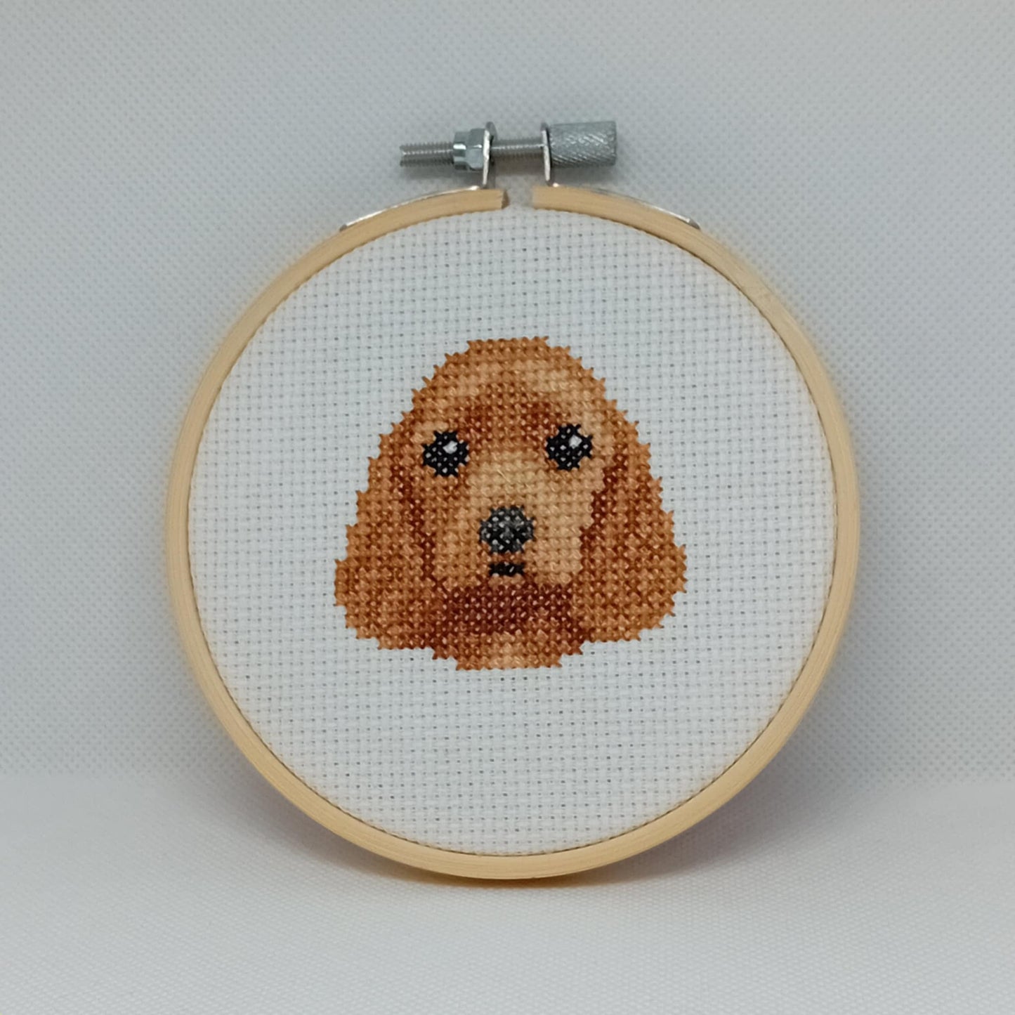 Red Cocker Spaniel Pet Portrait Embroidery Hoop