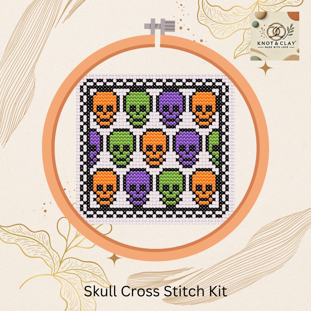 Skull Cross Stitch Kit