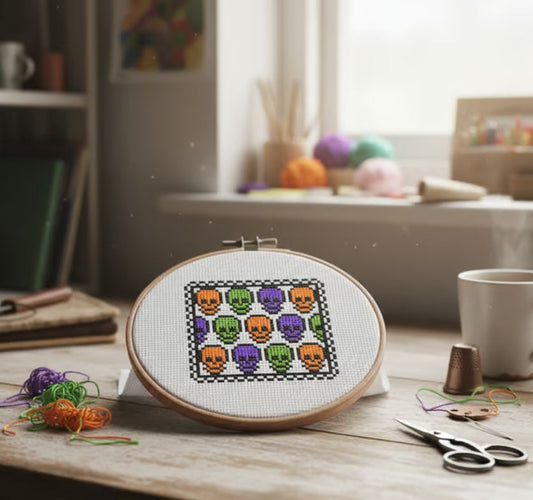 Skull Cross Stitch Kit
