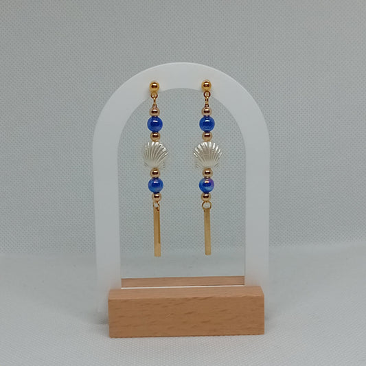 White Shell Dangled Earrings
