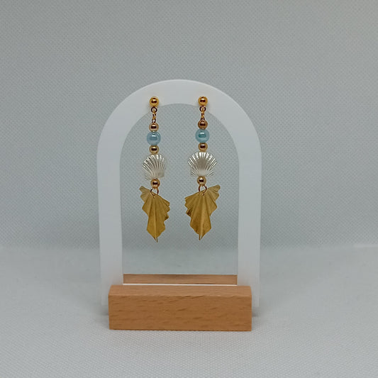 White Shell Dangled Earrings