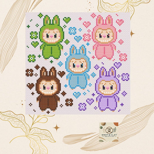 Labubu Cross Stitch Pattern