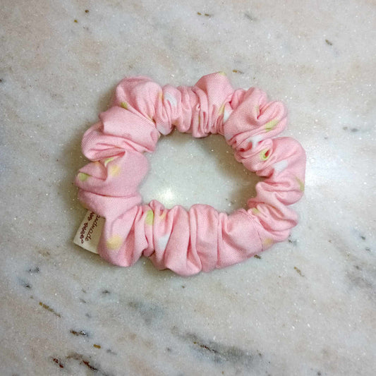Pink Spotted Hair Scrunchie XXS