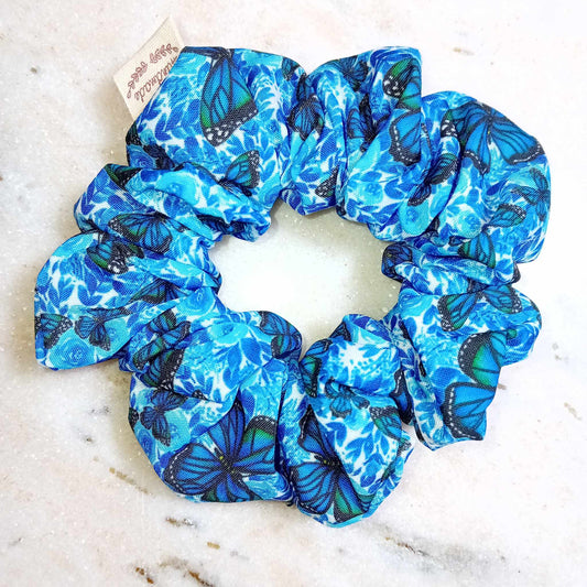 Blue Butterfly Hair Scrunchie