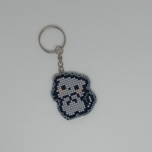 Grey Cat Keychain