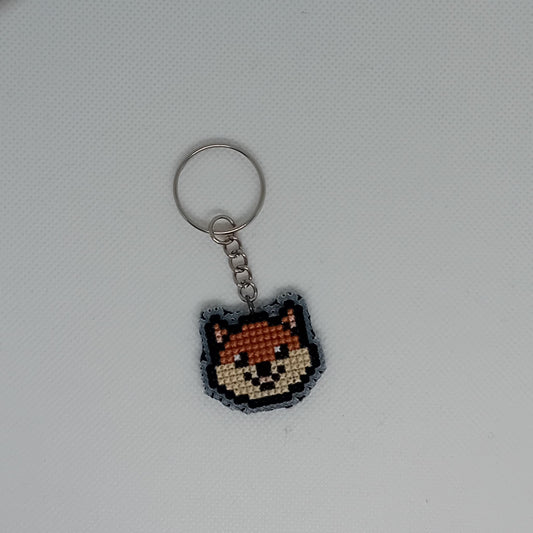 Shiba Face Keychain