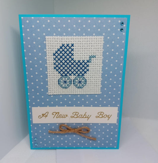 Blue Pram A new Baby Boy