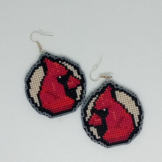 Red Cardinal Dangled Earrings